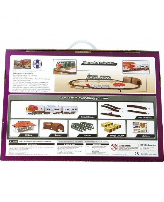 1950 Santa Fe Super Chief F7 EMD Battery Operated Train Set $93.99 Toy Vehicle Playsets
