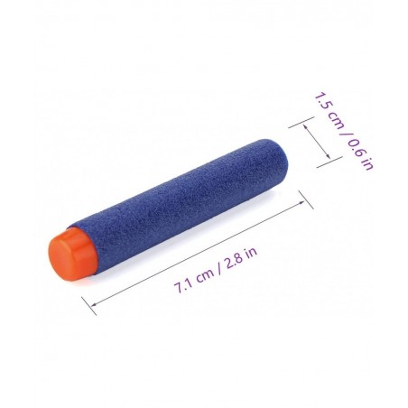 Nerf Compatible 100 Pcs 7.2cm Darts Soft Foam Bullets Kid Toy Gun Refill Pack Blue $16.71 Toy Foam Blasters & Guns