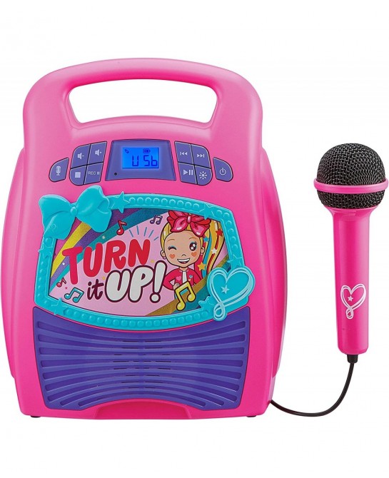 JoJo Siwa Bluetooth Karaoke Machine Portable Bluetooth Party Speaker with Microphone for Kids Speaker with USB Port to Play M...