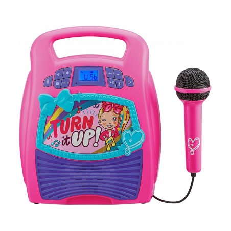 JoJo Siwa Bluetooth Karaoke Machine Portable Bluetooth Party Speaker with Microphone for Kids Speaker with USB Port to Play M...