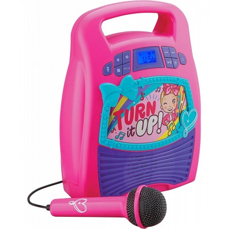 JoJo Siwa Bluetooth Karaoke Machine Portable Bluetooth Party Speaker with Microphone for Kids Speaker with USB Port to Play M...