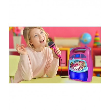 JoJo Siwa Bluetooth Karaoke Machine Portable Bluetooth Party Speaker with Microphone for Kids Speaker with USB Port to Play M...