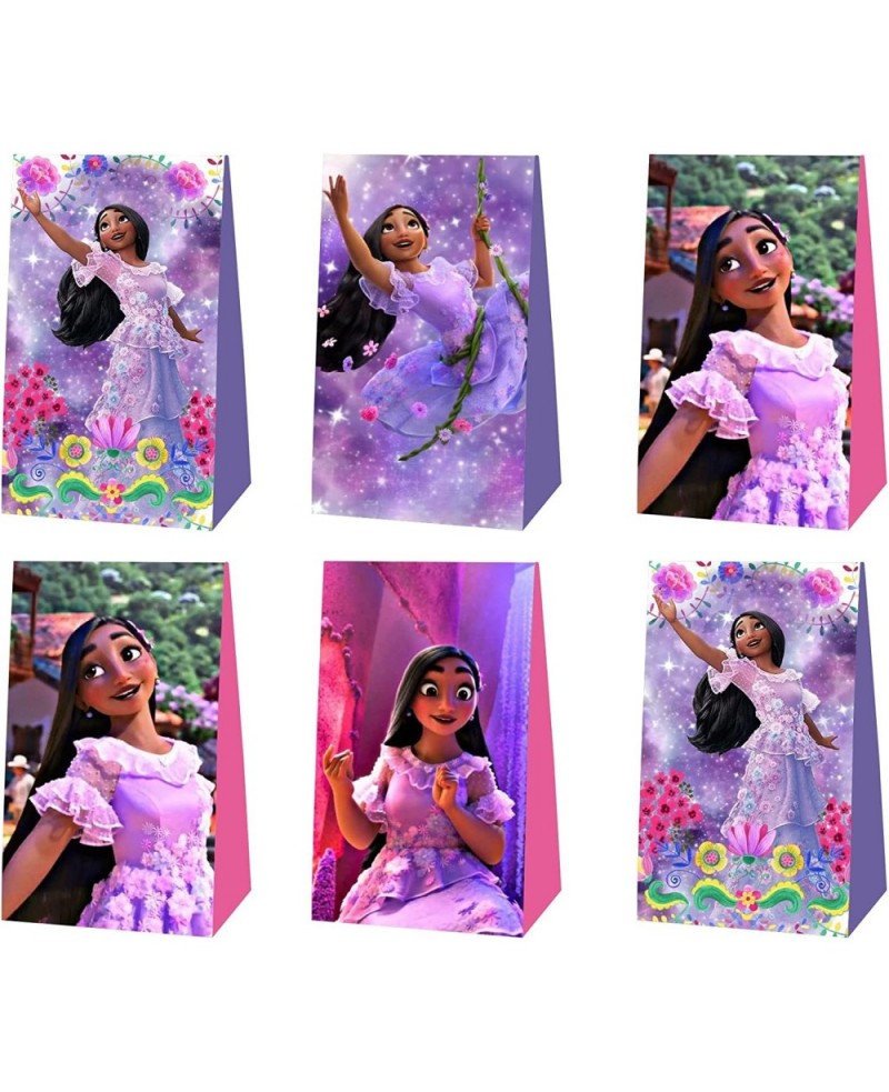 12pcs Encanto Party Favor Gift Bags Isabella Birthday Supplies for Princess Girl Decorations Green $21.45 Kids' Party Favor Sets