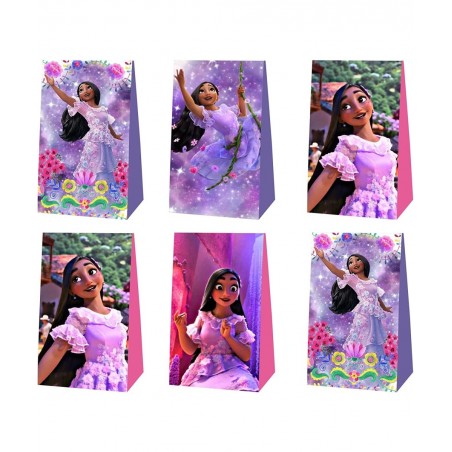 12pcs Encanto Party Favor Gift Bags Isabella Birthday Supplies for Princess Girl Decorations Green $21.45 Kids' Party Favor Sets