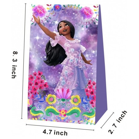 12pcs Encanto Party Favor Gift Bags Isabella Birthday Supplies for Princess Girl Decorations Green $21.45 Kids' Party Favor Sets