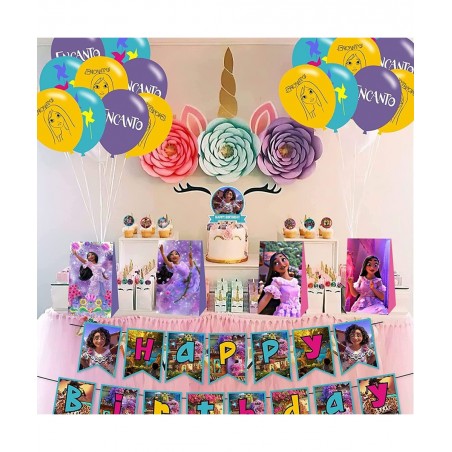 12pcs Encanto Party Favor Gift Bags Isabella Birthday Supplies for Princess Girl Decorations Green $21.45 Kids' Party Favor Sets