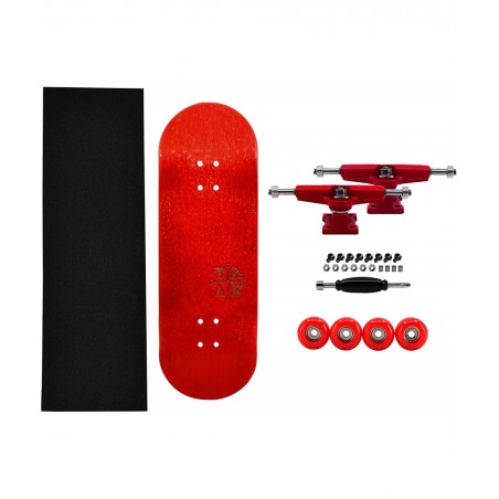Prolific Complete Fingerboard - Pro Board Shape and Size Bearing Wheels  and Trucks - 32mm x 97mm Handmade Wooden Board - Red...