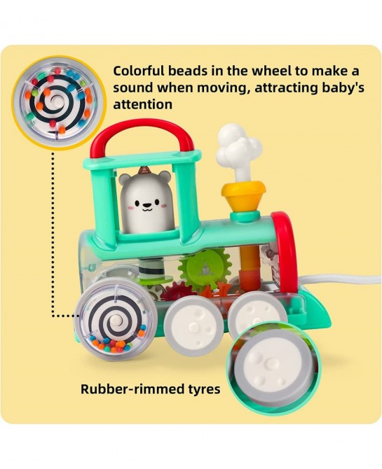 Baby Pull Toy 6 to 12 Months Toddler Pull Along Toy Train for Boys Birthday Gift Toys $23.92 Early Development & Activity Toys