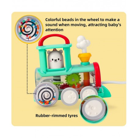 Baby Pull Toy 6 to 12 Months Toddler Pull Along Toy Train for Boys Birthday Gift Toys $23.92 Early Development & Activity Toys