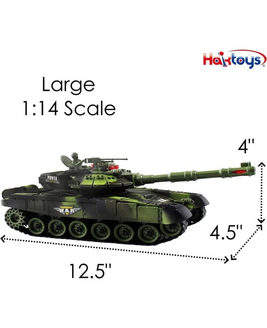 Remote Control Fighting Tanks Set 1:14 Scale Life Indicators Realistic Sounds and Lights Set of 2 RC Radio Control Gaming Mil...