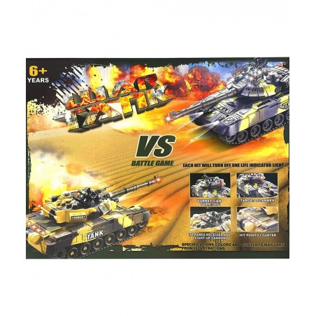 Remote Control Fighting Tanks Set 1:14 Scale Life Indicators Realistic Sounds and Lights Set of 2 RC Radio Control Gaming Mil...
