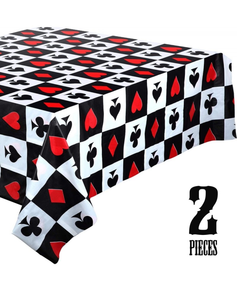 2 Pieces Casino Party Table Cover Poker Party Tablecloth for Las Vegas Theme Casino Party Decorations $16.16 Kids' Party Tabl...