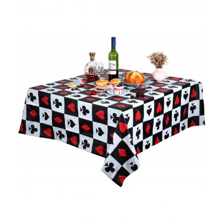 2 Pieces Casino Party Table Cover Poker Party Tablecloth for Las Vegas Theme Casino Party Decorations $16.16 Kids' Party Tabl...