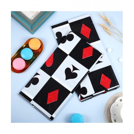 2 Pieces Casino Party Table Cover Poker Party Tablecloth for Las Vegas Theme Casino Party Decorations $16.16 Kids' Party Tabl...