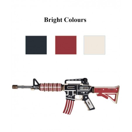 3D Wooden Puzzle M4 Caribine DIY Handmade Wood Jigsaw Puzzle Weapon Self-Assembly Puzzle Gun Model for Adult and Kids $29.87 ...