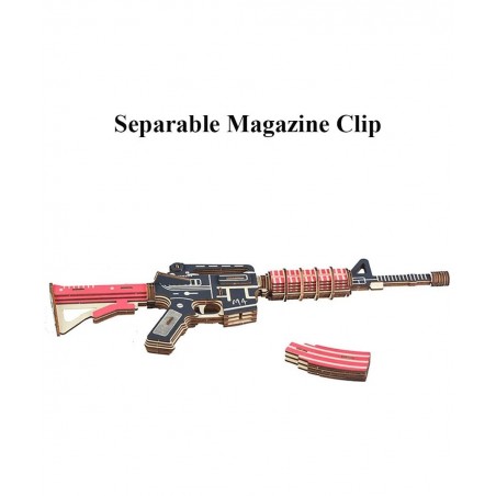 3D Wooden Puzzle M4 Caribine DIY Handmade Wood Jigsaw Puzzle Weapon Self-Assembly Puzzle Gun Model for Adult and Kids $29.87 ...