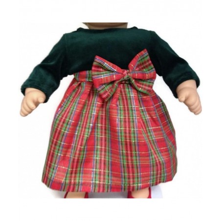 Plaid Holiday Dress & Matching Headband Doll Clothes for 15 inch Dolls $26.68 Dolls