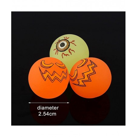 12Pcs Glow in The Dark Halloween Bouncing Balls Halloween Bouncy Balls for Kids Halloween Eyeballs 1inch Halloween Party Bags...