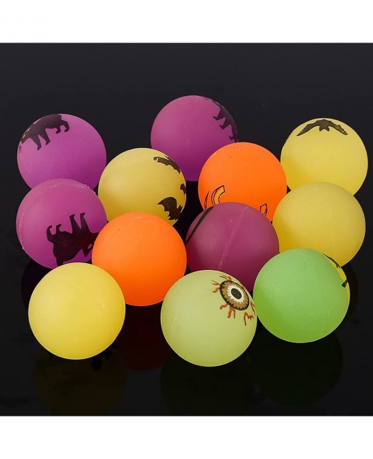 12Pcs Glow in The Dark Halloween Bouncing Balls Halloween Bouncy Balls for Kids Halloween Eyeballs 1inch Halloween Party Bags...