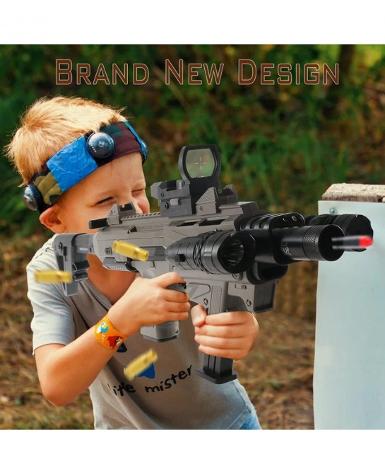 Combination Soft Bullet Toys Gun for Boys Empty Shell Ejecting Design 2 Modes Blasting Toy Foam Blaster with 30 Soft Foam Bul...