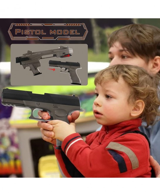 Combination Soft Bullet Toys Gun for Boys Empty Shell Ejecting Design 2 Modes Blasting Toy Foam Blaster with 30 Soft Foam Bul...