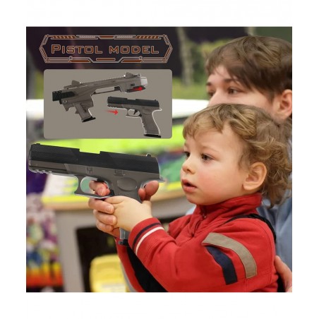 Combination Soft Bullet Toys Gun for Boys Empty Shell Ejecting Design 2 Modes Blasting Toy Foam Blaster with 30 Soft Foam Bul...