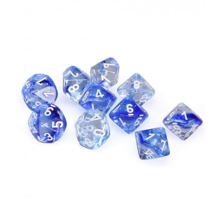 Nebula Dark Blue/White D10 Dice Set (10) $29.78 Game Accessories