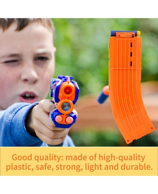 15 Darts Banana Curved Clips Soft Bullet Quick Reload Clips Compatible for Nerf Elite Magazine Toy Gun (Orange Pack of 3) $29...
