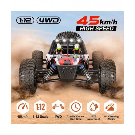 YC280 1:12 Large Remote Control Cars RC Trucks for Adults High Speed 45+Km/h RC Cars for Boys Age 8-12 4WD Hobby All Terrains...