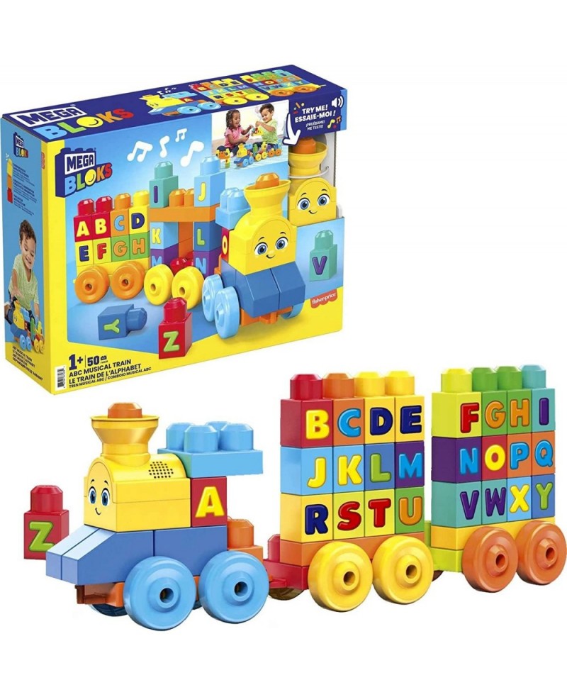 Bloks First Builders ABC Musical Train with Big Building Blocks Building Toys for Toddlers (50 Pieces) $26.61 Early Developme...