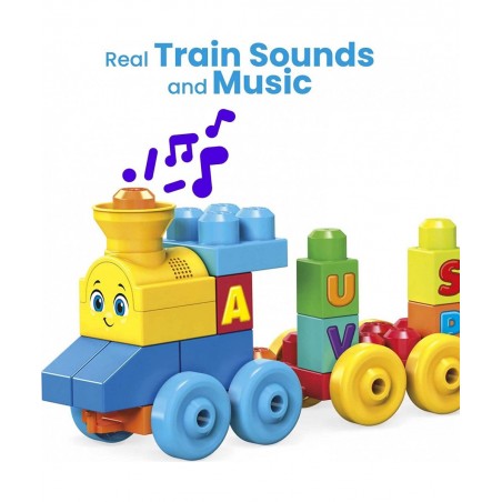 Bloks First Builders ABC Musical Train with Big Building Blocks Building Toys for Toddlers (50 Pieces) $26.61 Early Developme...