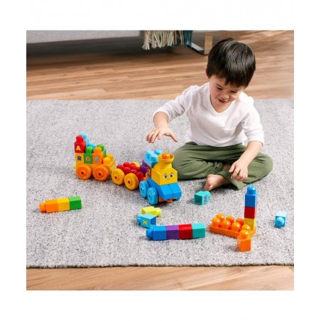 Bloks First Builders ABC Musical Train with Big Building Blocks Building Toys for Toddlers (50 Pieces) $26.61 Early Developme...