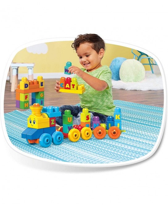 Bloks First Builders ABC Musical Train with Big Building Blocks Building Toys for Toddlers (50 Pieces) $26.61 Early Developme...
