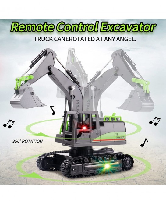RC Excavators Toys for Boys and Kids - Best Birthday Gift Ideas for Age 4-7 8-12 Year Old Boys Remote Control Construction Ve...