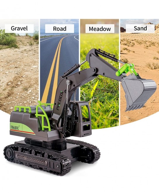 RC Excavators Toys for Boys and Kids - Best Birthday Gift Ideas for Age 4-7 8-12 Year Old Boys Remote Control Construction Ve...