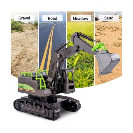 RC Excavators Toys for Boys and Kids - Best Birthday Gift Ideas for Age 4-7 8-12 Year Old Boys Remote Control Construction Ve...