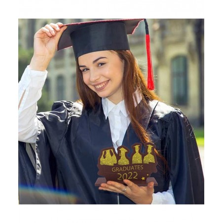 2022 Graduation Party Decorations Wooden Graduation Table Centerpieces Decor Congrats Grad Table Toppers 4Pcs Graduation Part...