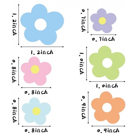 60PCS Mini Flower Stickers for Scrapbooking Mini Flower Shapes Stickers for Water Bottle Kids Self-Adhesive Flower Arts Craft...