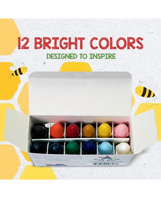 Bumble Sticks 100% Pure Beeswax Crayons Natural Handmade in New Zealand Safe for Toddlers Kids and Children for 1 Year Plus 1...