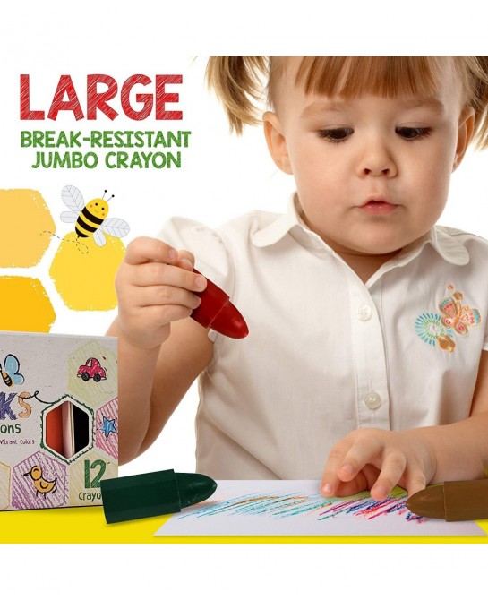 Bumble Sticks 100% Pure Beeswax Crayons Natural Handmade in New Zealand Safe for Toddlers Kids and Children for 1 Year Plus 1...