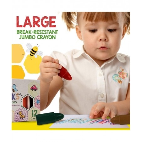 Bumble Sticks 100% Pure Beeswax Crayons Natural Handmade in New Zealand Safe for Toddlers Kids and Children for 1 Year Plus 1...