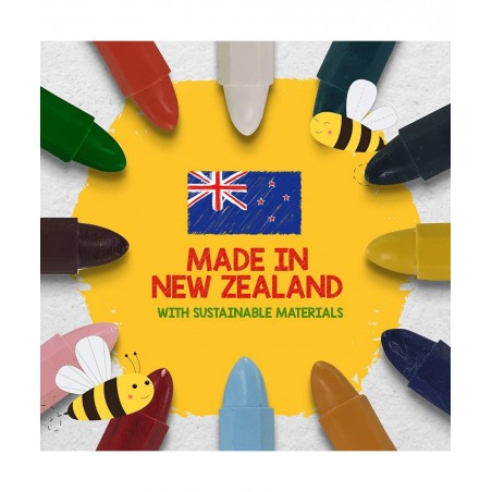 Bumble Sticks 100% Pure Beeswax Crayons Natural Handmade in New Zealand Safe for Toddlers Kids and Children for 1 Year Plus 1...