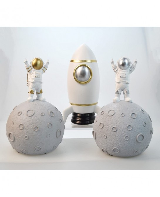 Astronaut & Planet Coin Bank Money Box Piggy Bank Home Decoration Space Theme Decoration Ornaments $35.60 Kids' Money Banks