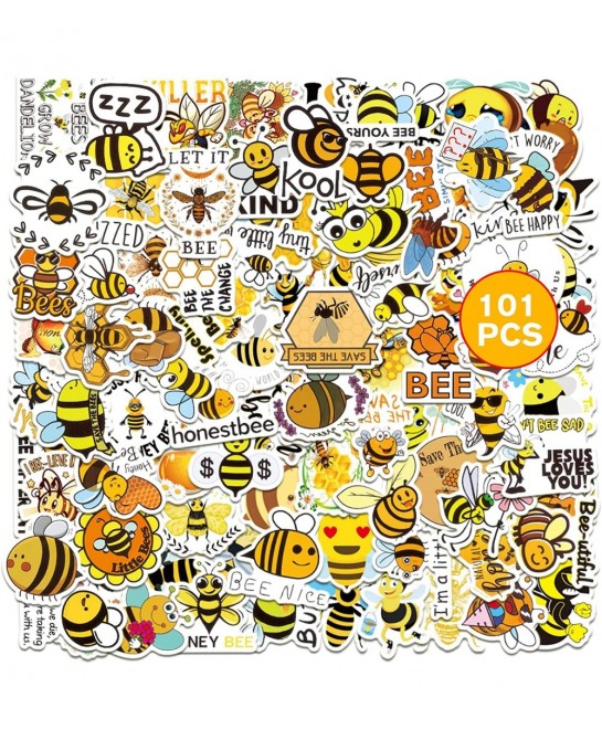 Honey Bee Stickers 101PCS Cute Yellow Cartoon Bumble Bees Animal Decals for Water Bottles Crafts Envelopes Car Scrapbook Wall...