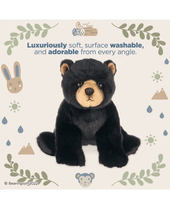 Berington Asher Plush Black Bear Stuffed Animal 13 Inches $42.32 Stuffed Animals & Teddy Bears