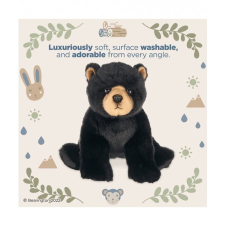 Berington Asher Plush Black Bear Stuffed Animal 13 Inches $42.32 Stuffed Animals & Teddy Bears