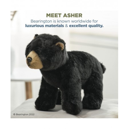 Berington Asher Plush Black Bear Stuffed Animal 13 Inches $42.32 Stuffed Animals & Teddy Bears