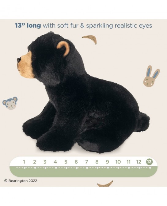 Berington Asher Plush Black Bear Stuffed Animal 13 Inches $42.32 Stuffed Animals & Teddy Bears