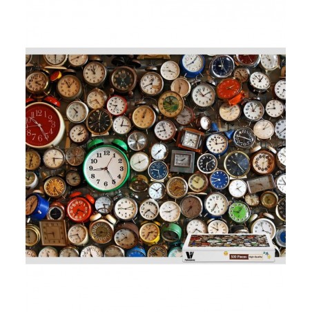 PigBangbang 20.6 X 15.1 Inch Hard Wooden in Box Famous Paintings Bright Colorful - Watches Alarm Clocks Time Counter - 500 Pi...