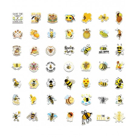 Honey Bee Stickers 101PCS Cute Yellow Cartoon Bumble Bees Animal Decals for Water Bottles Crafts Envelopes Car Scrapbook Wall...
